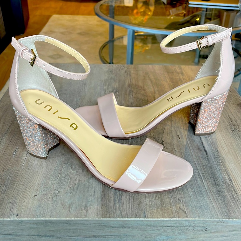 Blush Sparkle Heeled Sandal